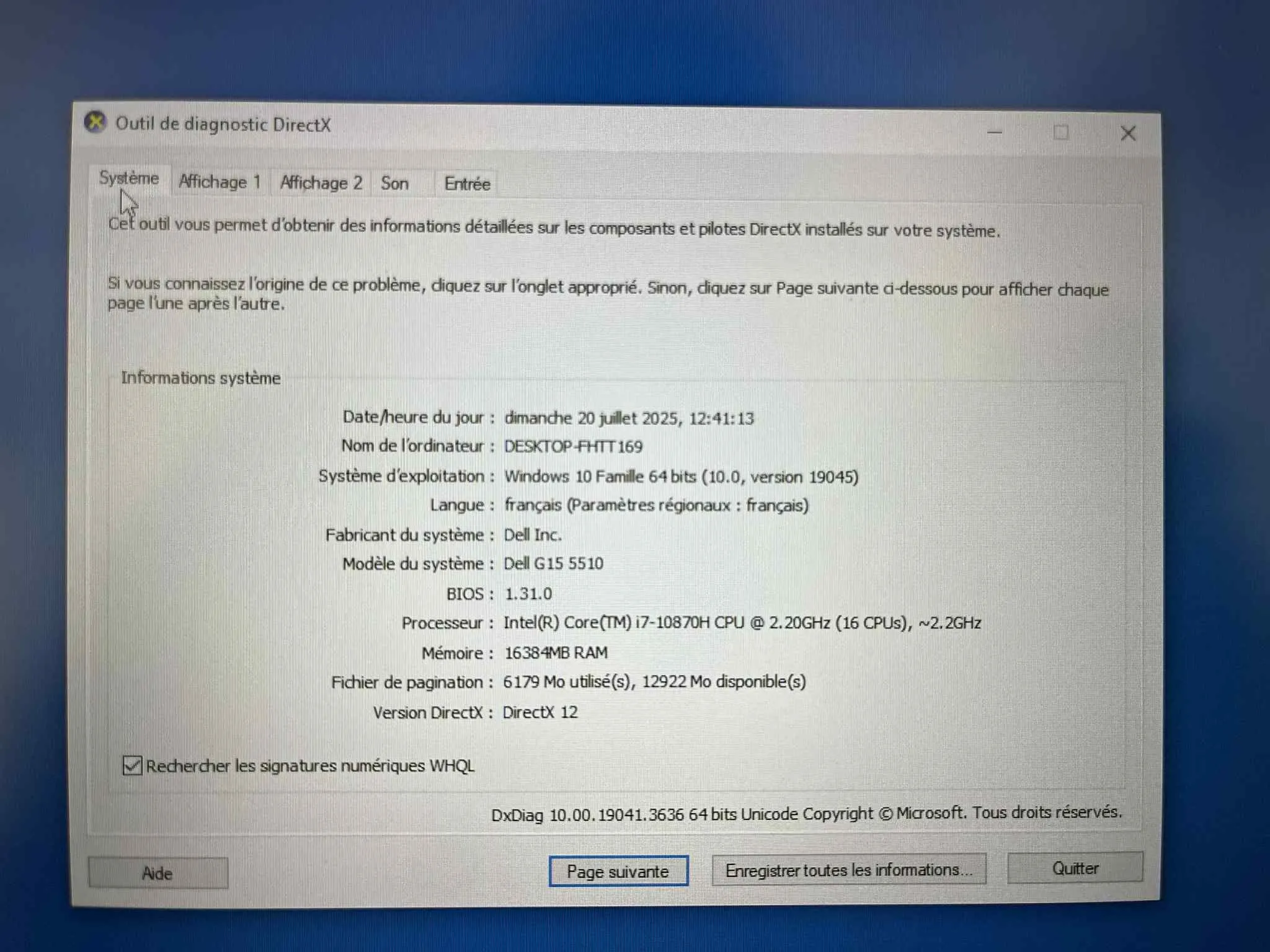 PC Portable Gamer Dell G15