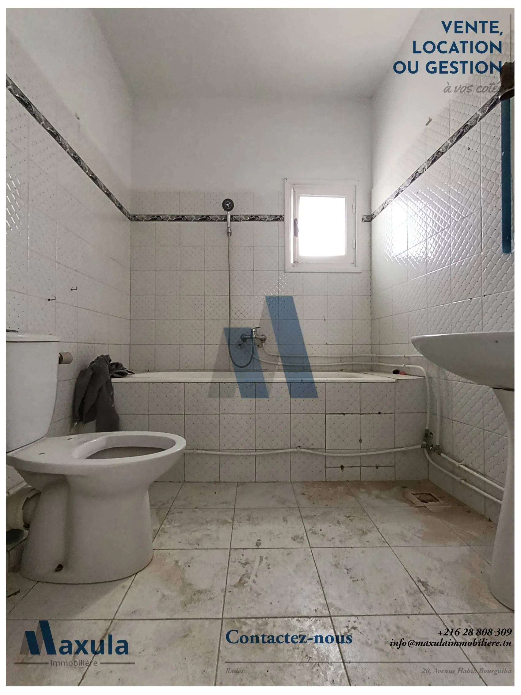 À VENDRE MAISON R+1 DEUX NIVEAUX SÉPARÉS À RADES MOHAMED ALI
