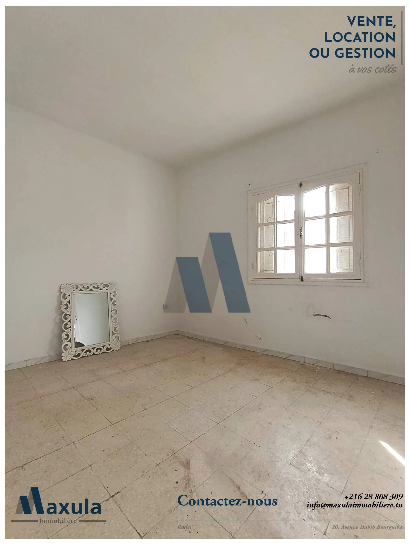 À VENDRE MAISON R+1 DEUX NIVEAUX SÉPARÉS À RADES MOHAMED ALI