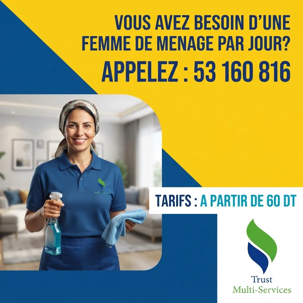femme de menage par jour a la goulette