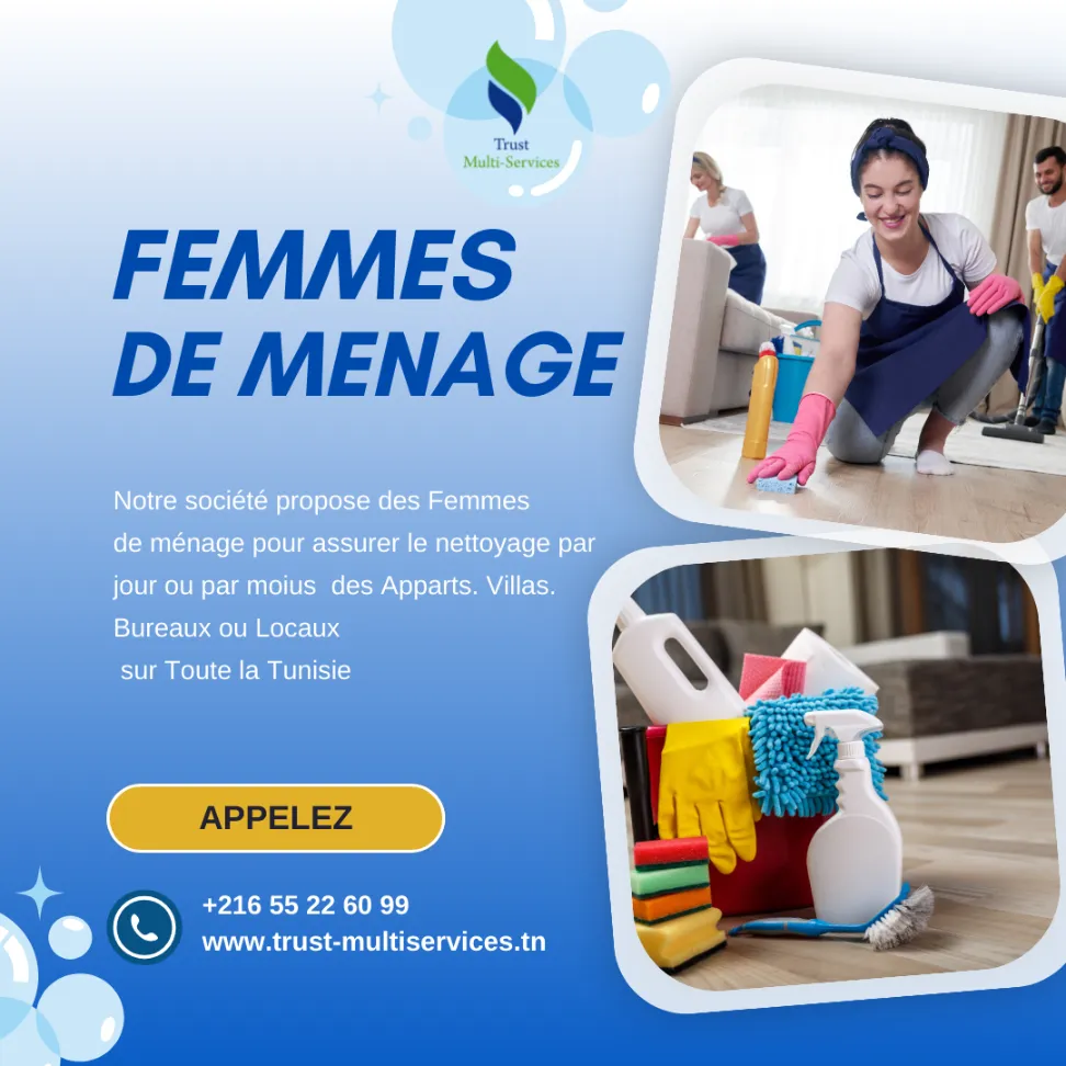 DES FEMMES DE MENAGE PAR JOUR A KHEIREDDINE PACHA