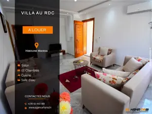 Villa au RDC pour toute l’année a hiboune Mahdia 