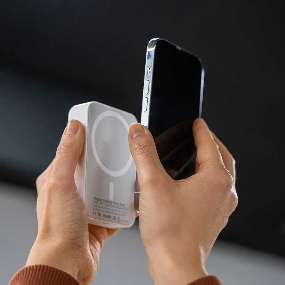 Power Bank sans fil magnétique compatible avec Magsafe pour iPhone 10 000 mAh cacheté