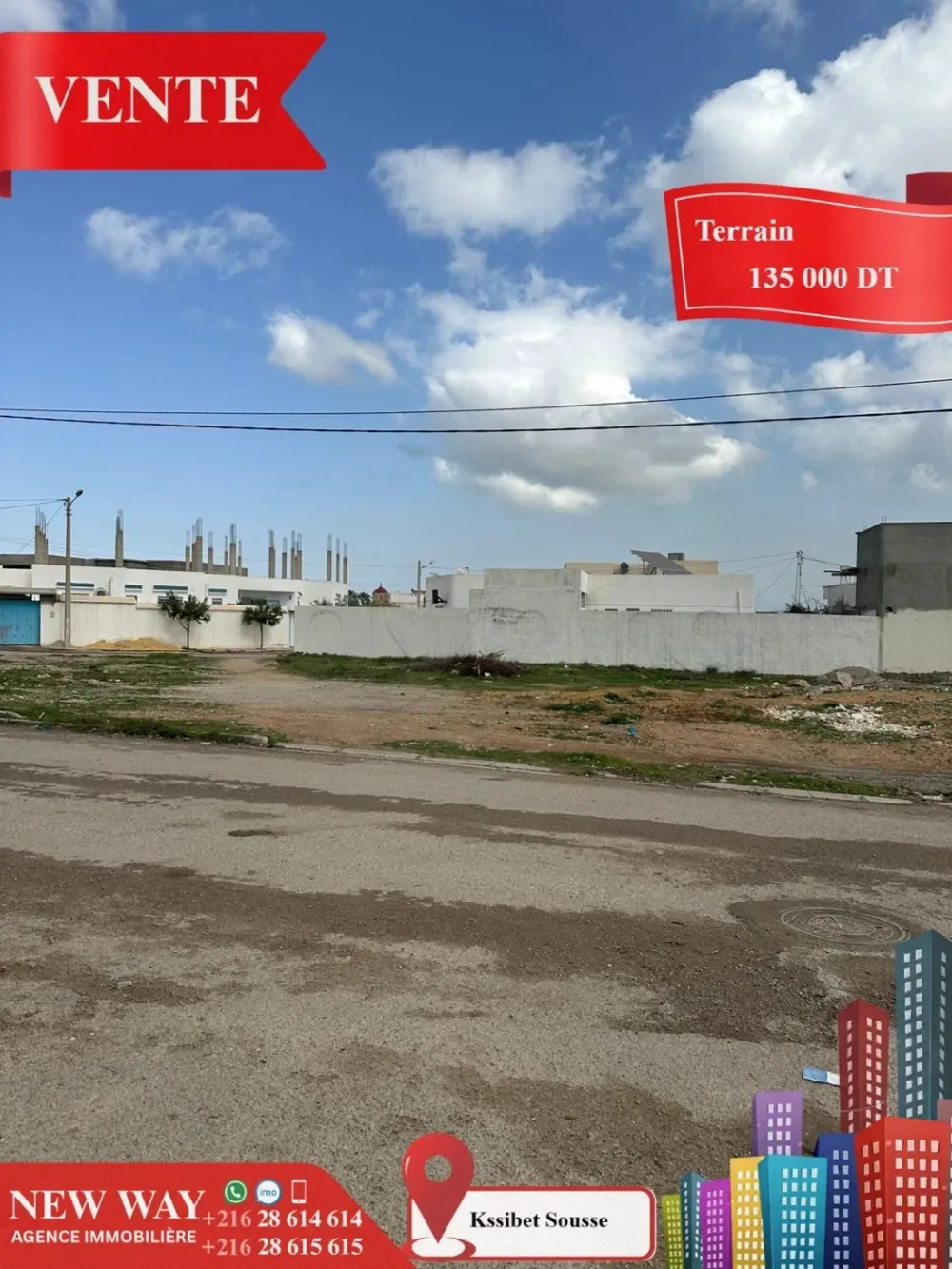 Terrain à Ksibet Sousse dans quartier Calme