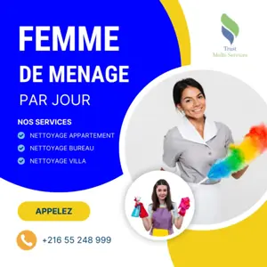 femme de ménage par jour en tunis 