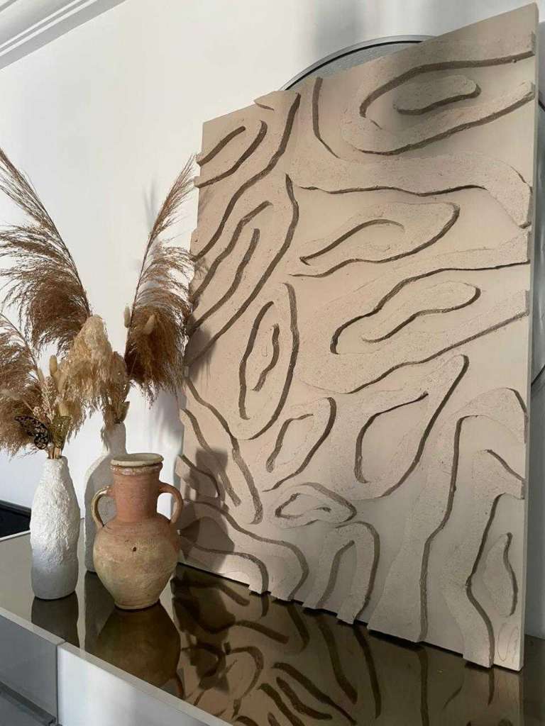 Tableau abstrait en relief