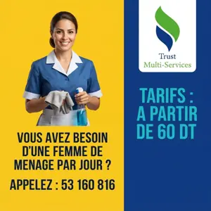 femme de menage par jour a hammam chott