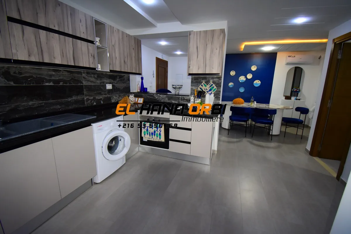 A louer appartement s+2 vue sur mer à baghdedi plage