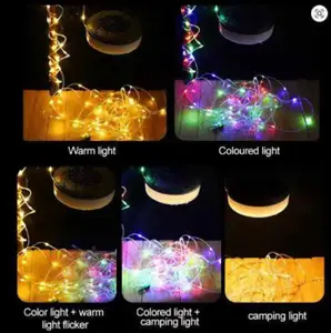 Guirlande lumineuse solaire de 10 mètres pour camping extérieur