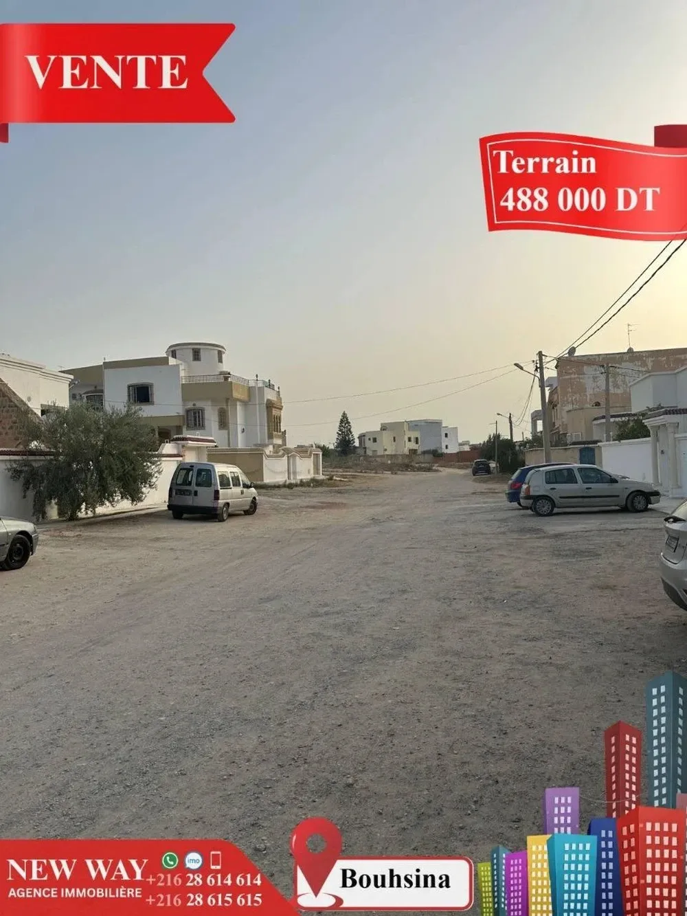 Terrain Fait l'angle à Bouhsina, dans un Quartier Résidentiel