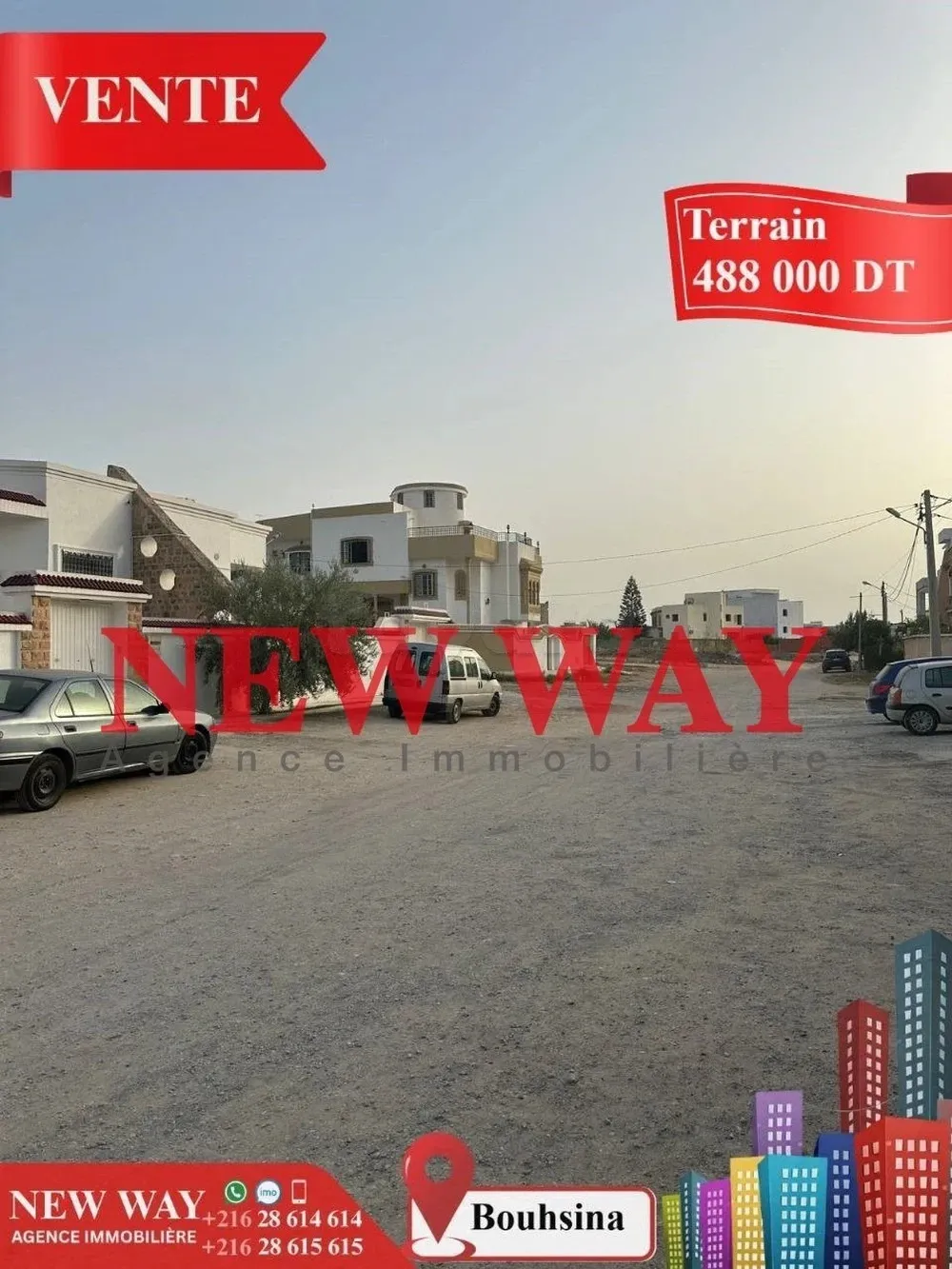 Terrain Fait l'angle à Bouhsina, dans un Quartier Résidentiel