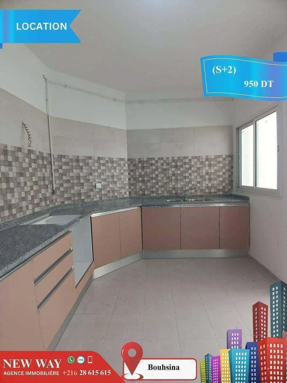 (S+2) à Bouhsina avec Place de Parking