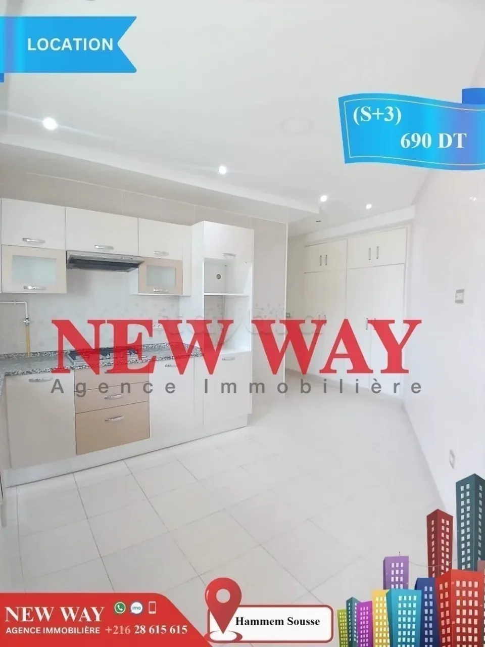 (S+3) à Hammem Sousse Prés Mosqué El Sahaba