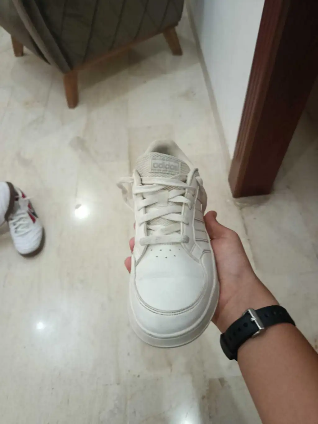 Espadrilles adidas cacheté blanc