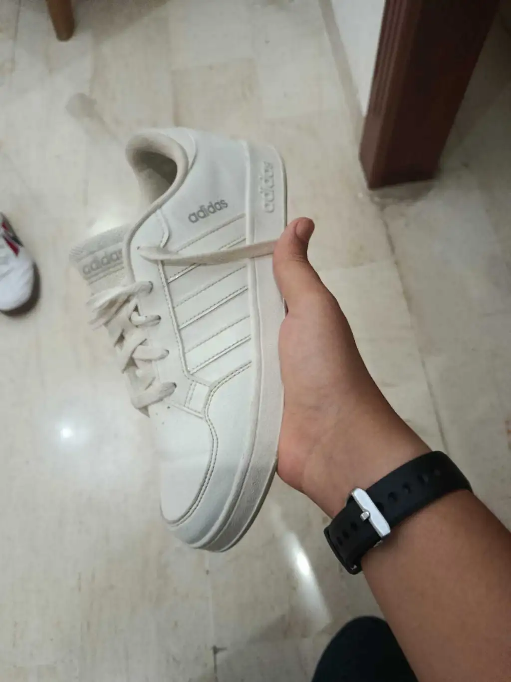 Espadrilles adidas cacheté blanc