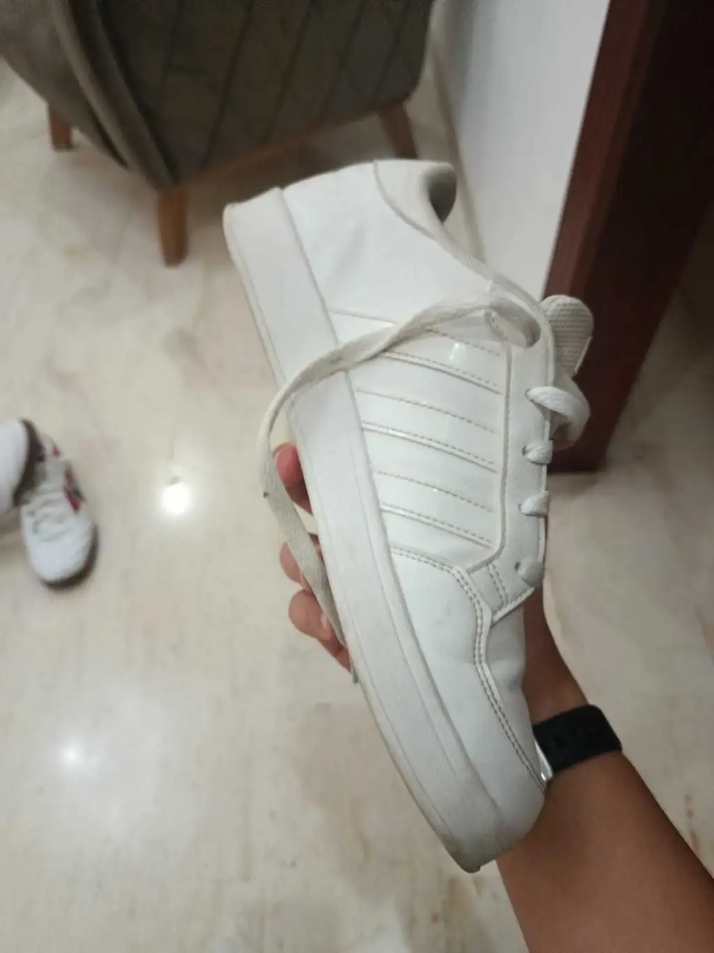 Espadrilles adidas cacheté blanc