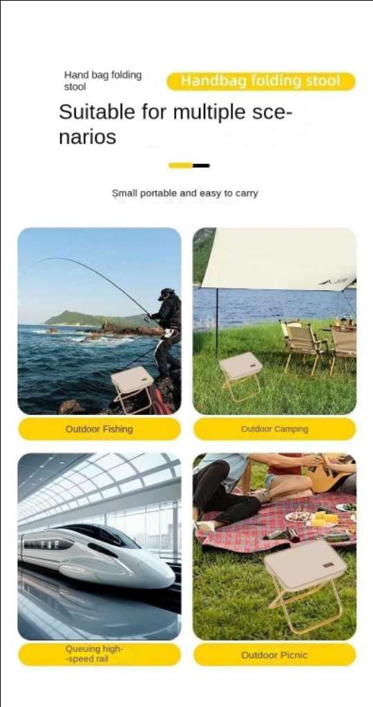 Tabouret Pliant de Camping 80kg
..