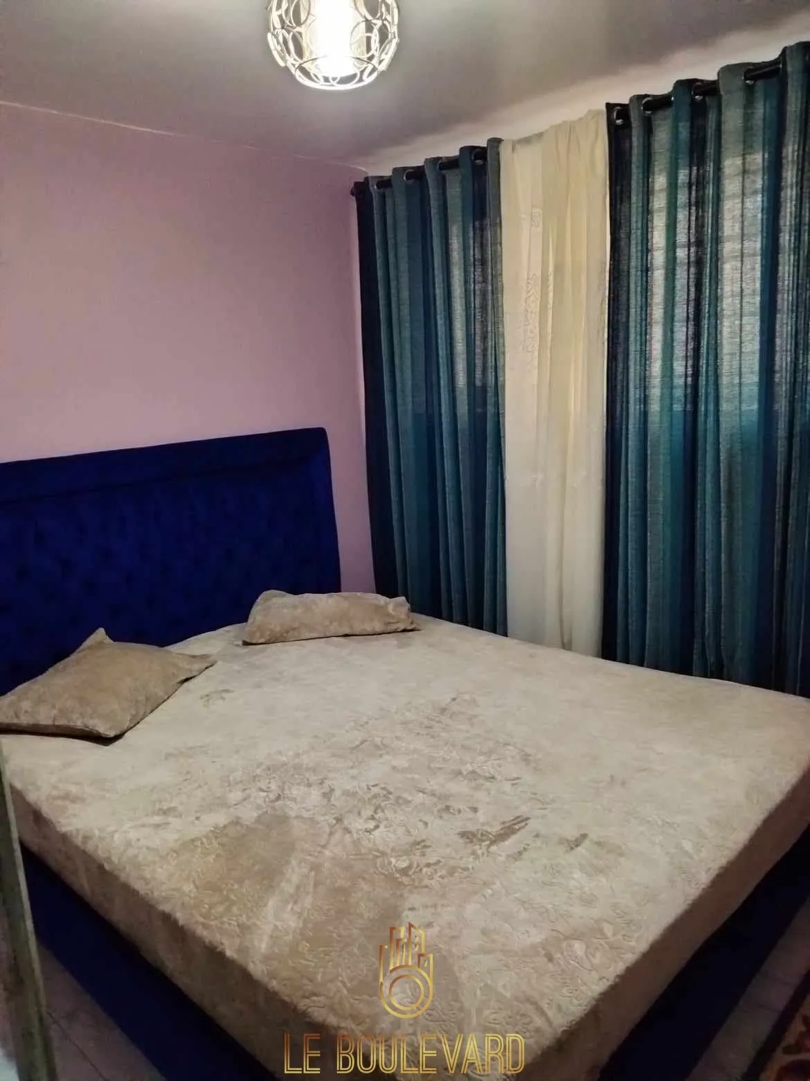 A Louer rez-de-jardin S+2 meublé situé à Kharrouba, Hammamet Nord