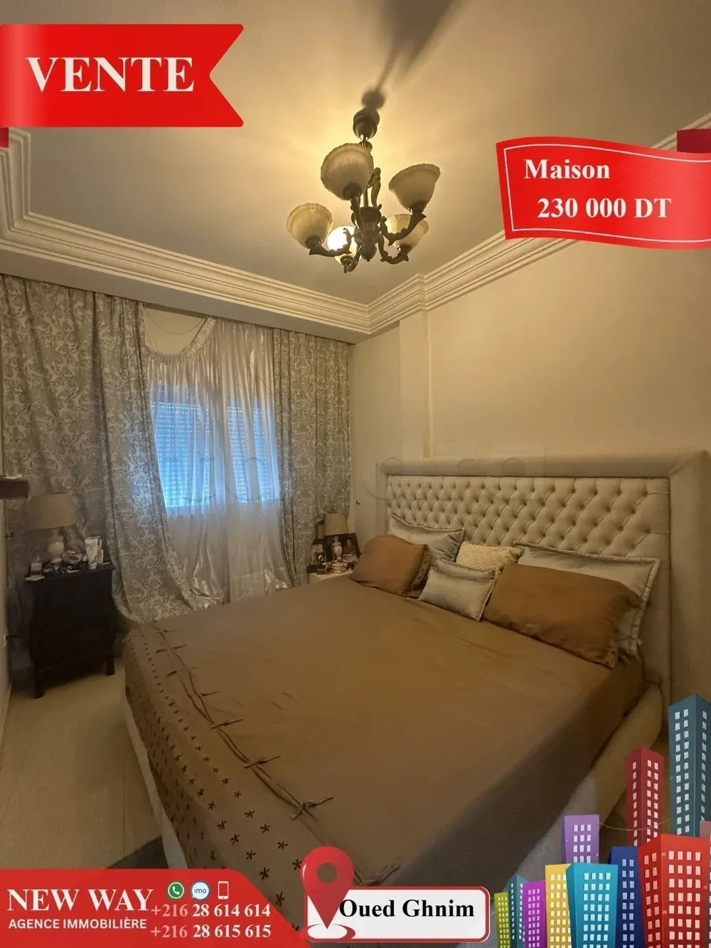 Maison à Jawhara (Oued Ghnim) Proche de toutes Commodités