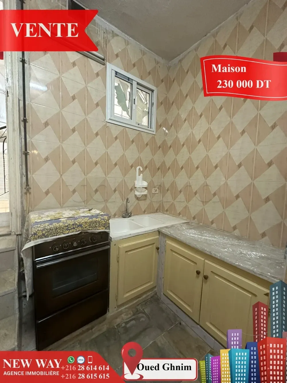 Maison à Jawhara (Oued Ghnim) Proche de toutes Commodités