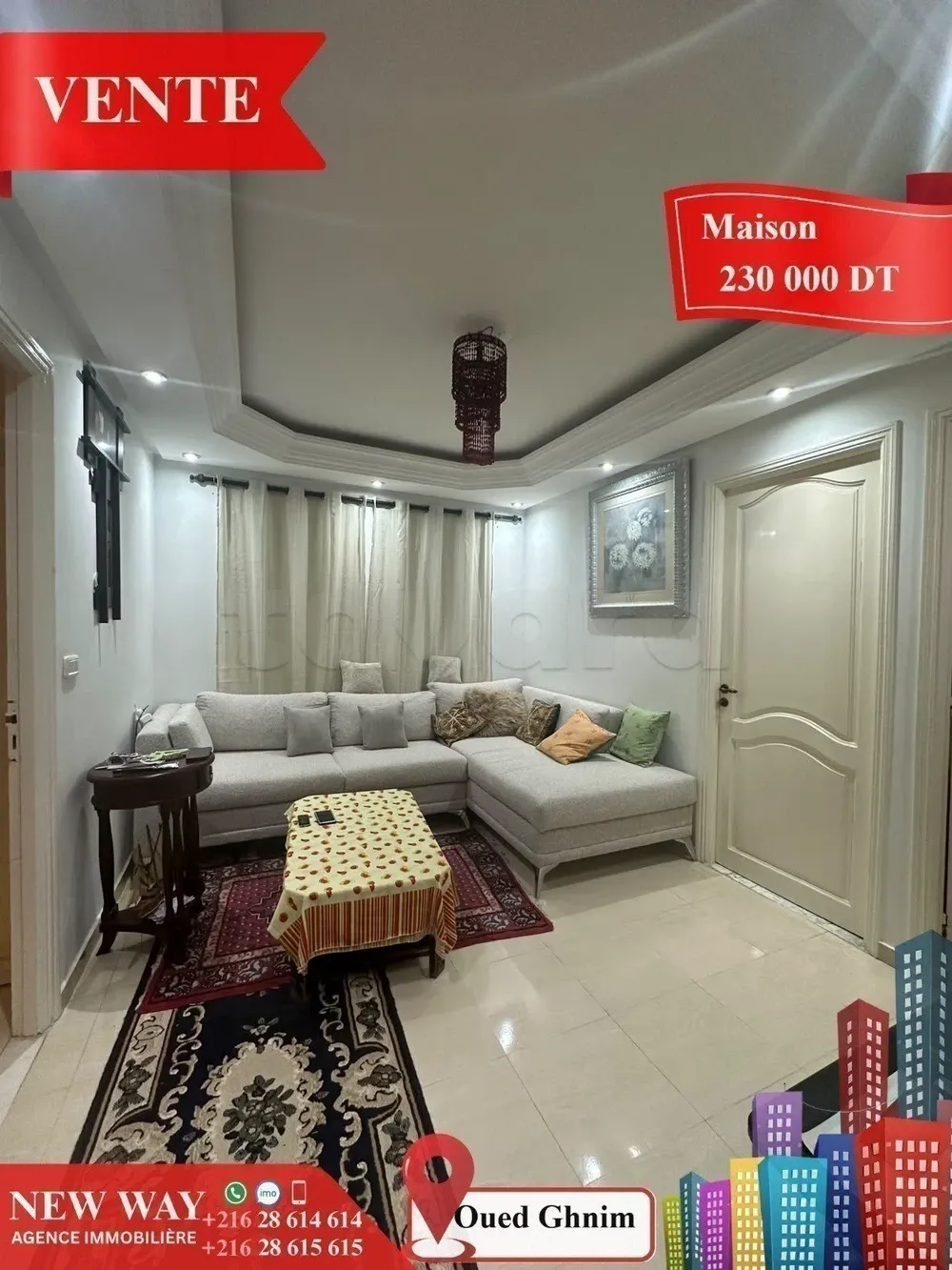 Maison à Jawhara (Oued Ghnim) Proche de toutes Commodités