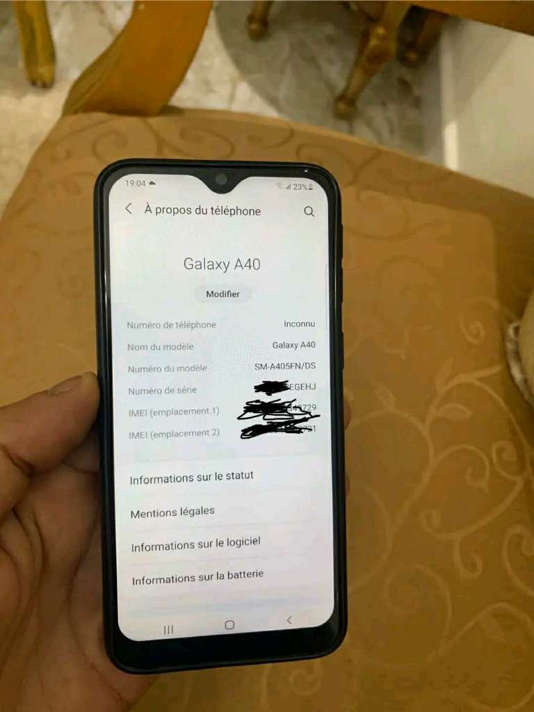 samsung a 40 afficheur changé