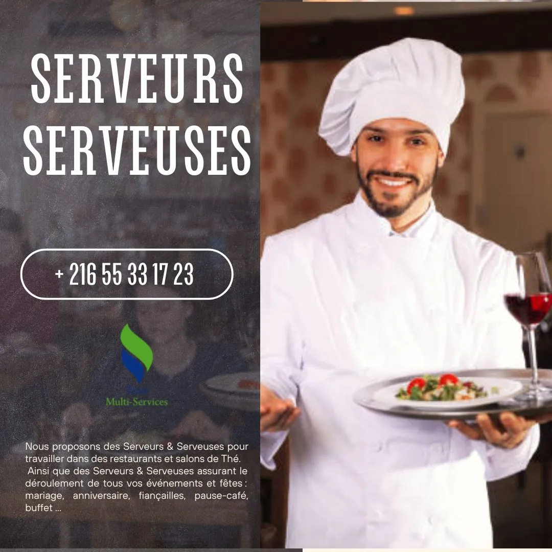 "Nous proposons des Serveurs & Serveuses pour travailler dans des restaurants et salons de Thé.