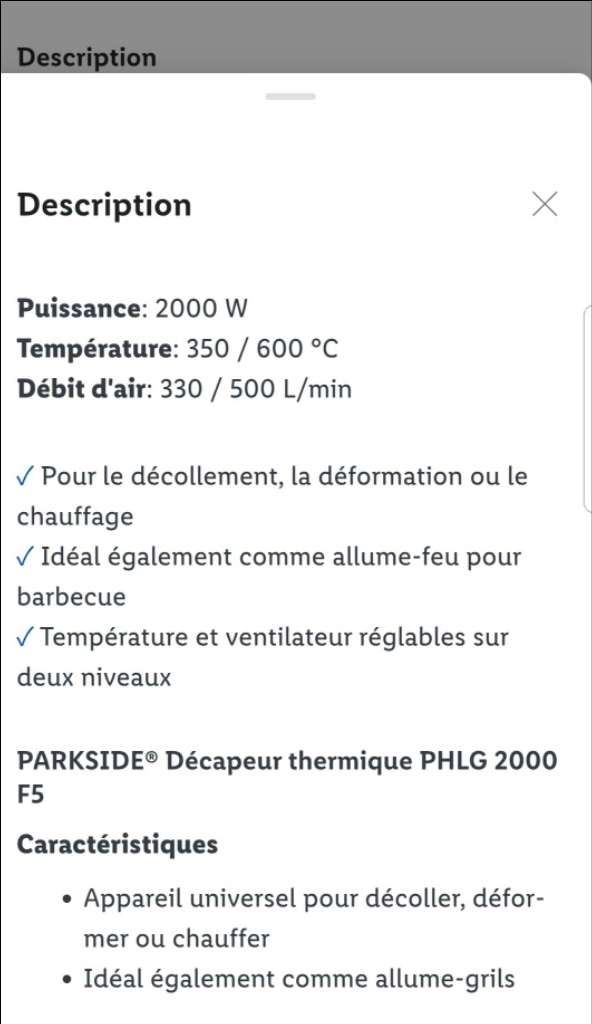 Parkside new decapeur