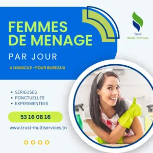 FEMME DE MENAGE PAR JOUR A SIDI HASSINE