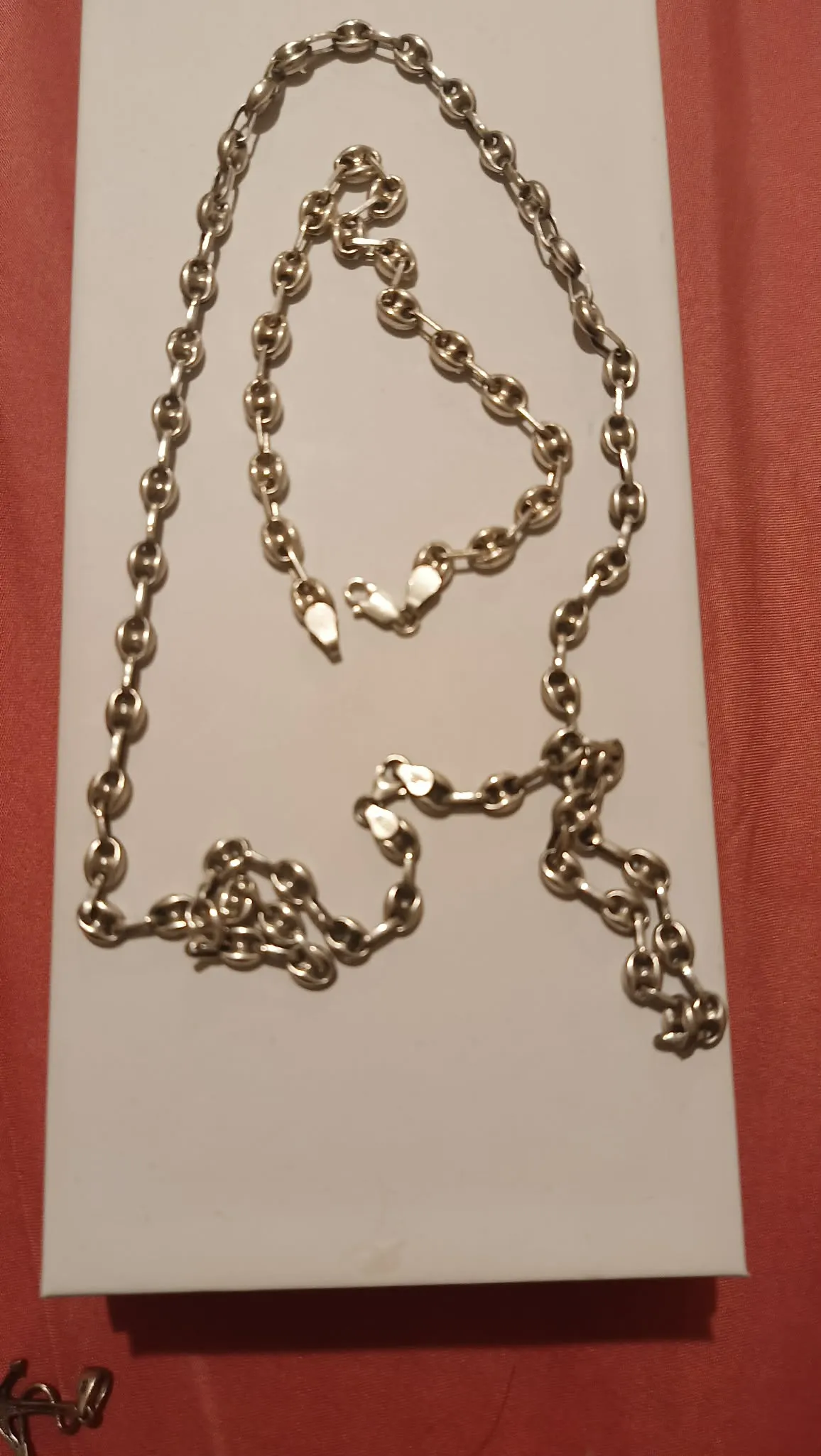 Colliers cafe Neuf avec deux motif argent tompant n°925