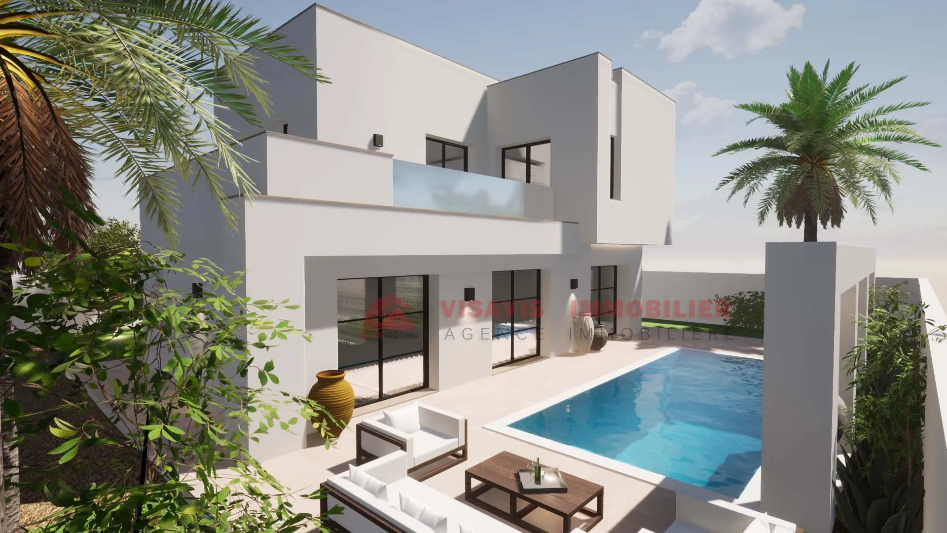 CONSTRUIRE UNE VILLA AVEC PISCINE À DJERBA EN TUNISIE ZU - RÉF P695