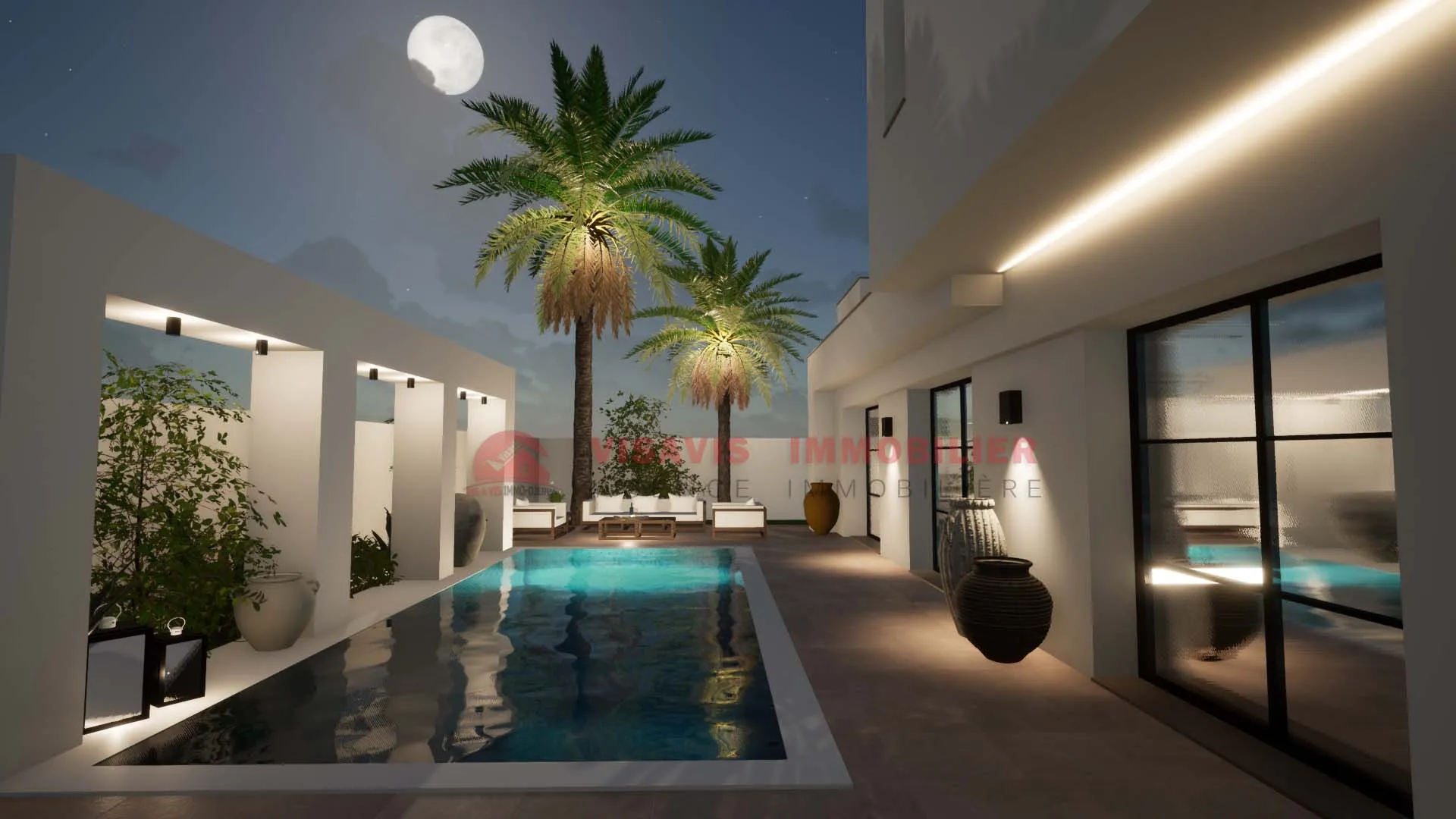 CONSTRUIRE UNE VILLA AVEC PISCINE À DJERBA EN TUNISIE ZU - RÉF P695