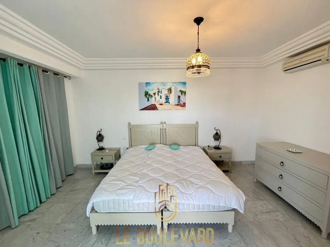A louer appartement S+3 vue mer à Nabeul