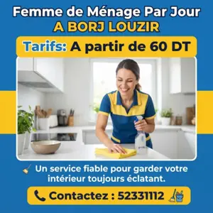 Femmes de ménage disponibles par jour dès 60 DT !