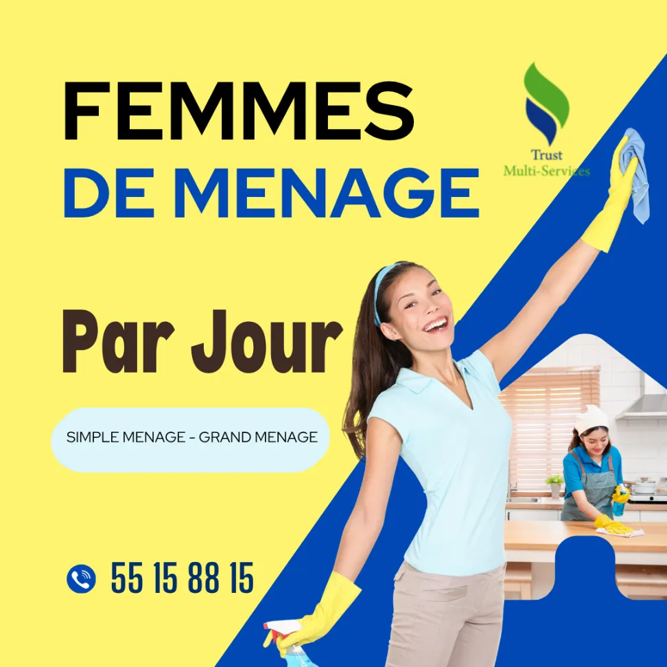 femme pour simple et grand ménage a ain Zaghouan