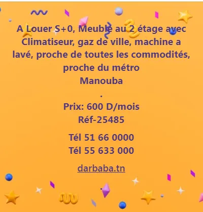 studio meublé