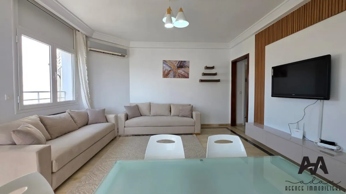 Appartement S+3 Meublé avec Vue Mer Panoramique à Mrezga, Hammamet Nord