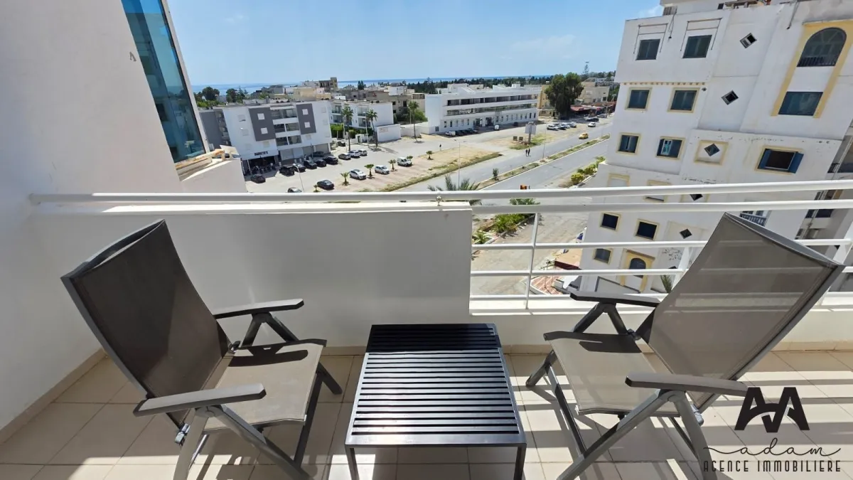 Appartement S+3 Meublé avec Vue Mer Panoramique à Mrezga, Hammamet Nord