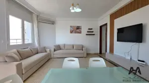  Appartement S+3 Meublé avec Vue Mer Panoramique à Mrezga, Hammamet Nord