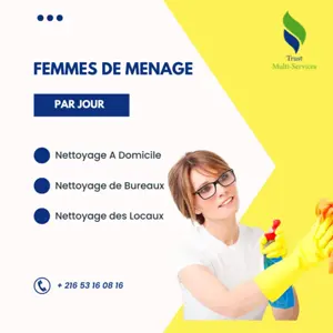 FEMME DE MENAGE PAR JOUR A EL MARSA