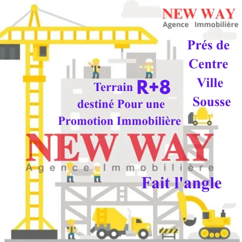 Terrain Fait l'angle à Sousse, destiné Pour une Promotion Immobilière Prés de Centre Ville