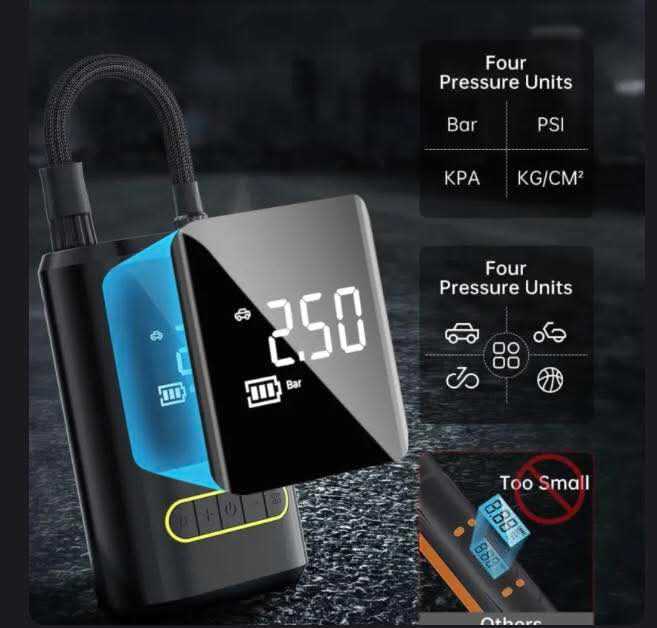 compresseur d'air portable rechargeable pour  pneus