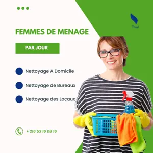 FEMME DE MENAGE PAR JOUR A RADES