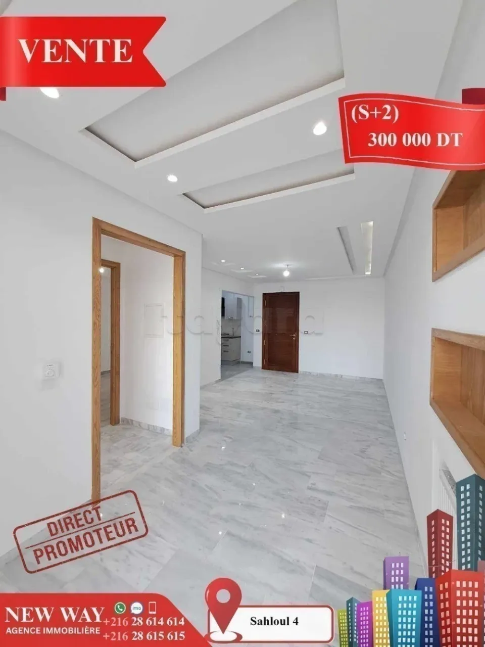 (S+2) à Sahloul 4 Directe Promoteur