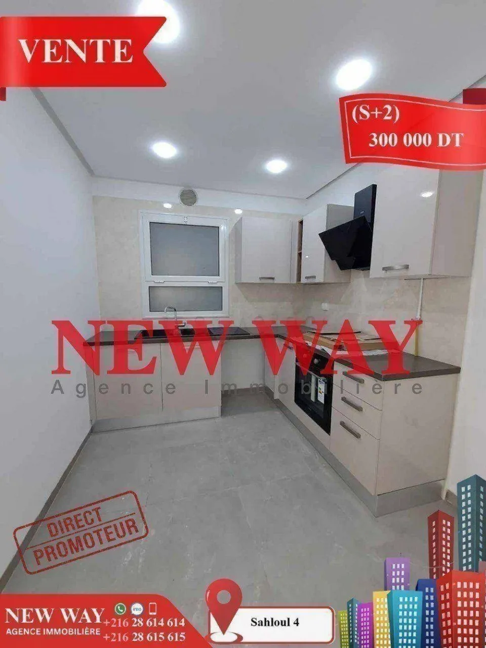 (S+2) à Sahloul 4 Directe Promoteur