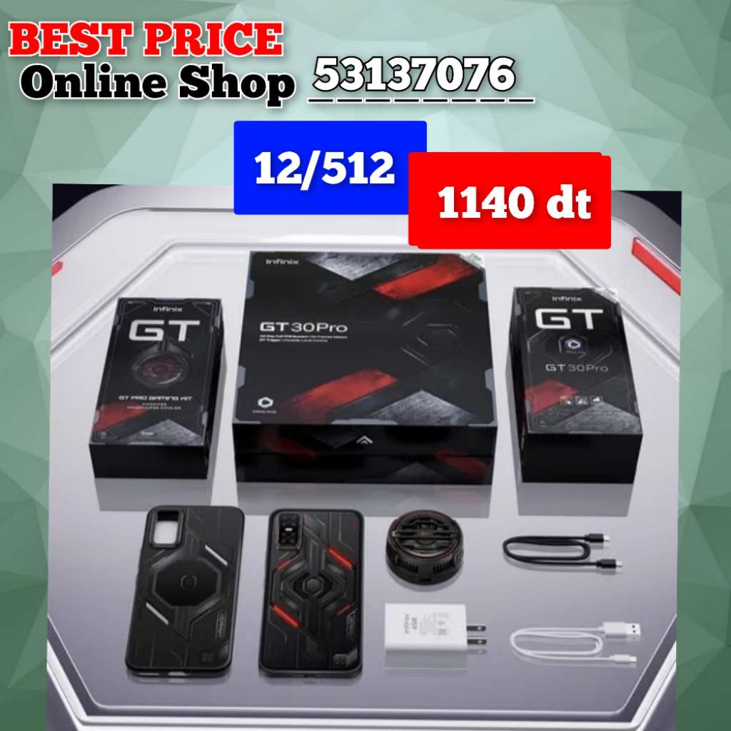 Infinix GT 30 PRO 5G (12+12/512 ) Cacheté paquet fermé #Validé✔️