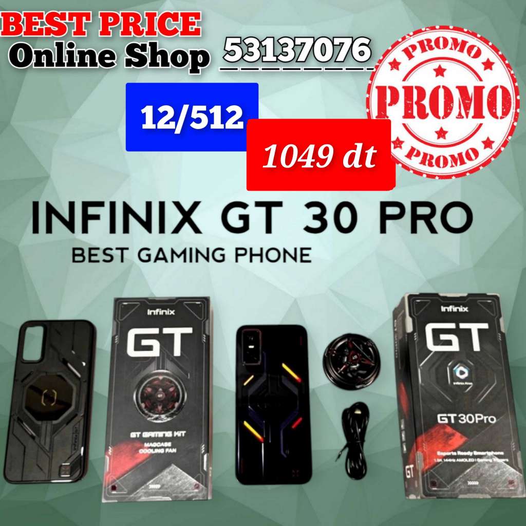 Infinix GT 30 PRO 5G (12+12/512 ) Cacheté paquet fermé #Validé✔️