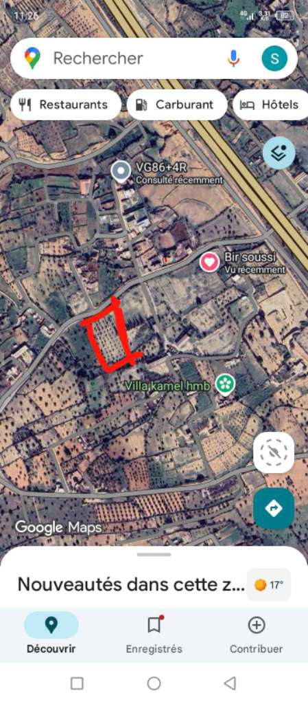 أرض للبيع بالقلعة الكبرى سوسة