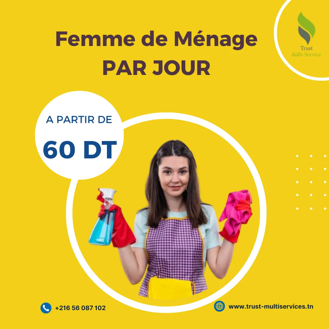 FEMME DE MENAGE PAR JOUR A EL MNIHLA
