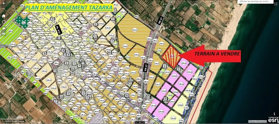 Terrain à Vendre -Plage Tazarka- 